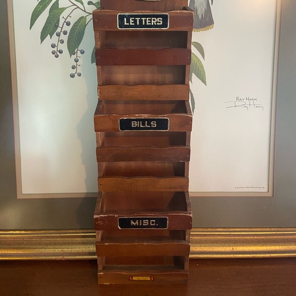 Vintage Enesco rocking chair mail sorter MCM - Picture 2 of 5